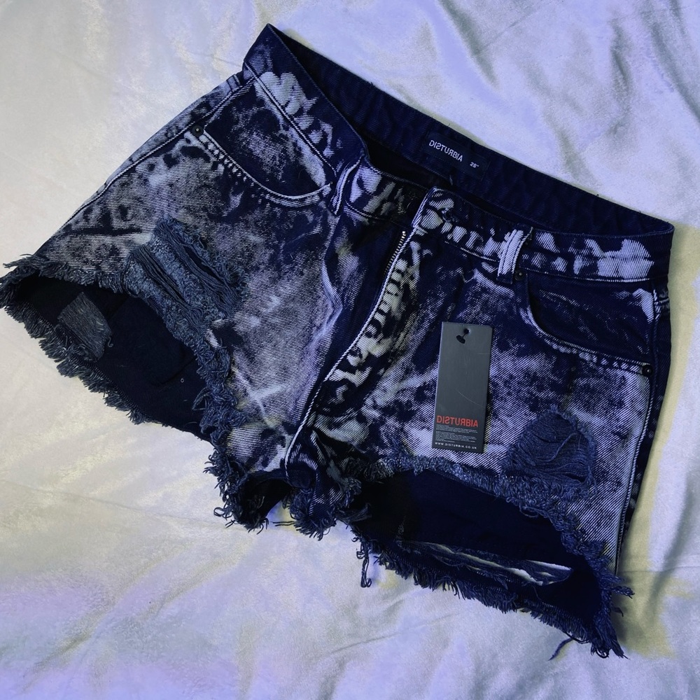 NWT Disturbia Distressed Denim Shorts